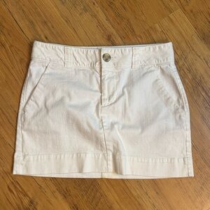 Gap White Jean Denim Skirt Sz 4